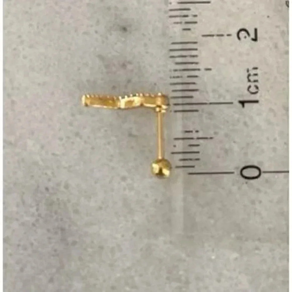 Gold Crystal Snake Cartilage Earring Brand New - Picture 3 of 3